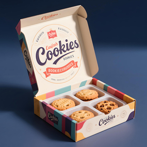 Cajas de Embalaje de Alimentos con Diseño Personalizado, Caja de Cartón Corrugado Reciclable <span class=keywords><strong>para</strong></span> Galletas, Caja de Cartón <span class=keywords><strong>para</strong></span> Envíos de Galletas - Product Image 1