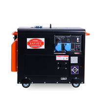 Générateur diesel super silencieux portable 5KW 6KW 5000W 6000W 220V 230V 380V 50Hz 60Hz 12V DC à démarrage électrique pour le camping