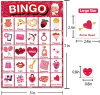 Jeux de fête de la Saint-Valentin Pafu, fournitures et cadeaux, bingo pour 32 joueurs, cartes de bingo pour la Saint-Valentin pour enfants et adultes