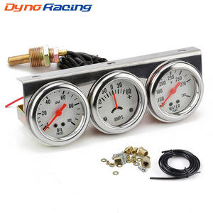 Medidor Triple Universal de 12V y 2 Pulgadas (52mm) para Automóviles, Medidor de Presión Hidráulica, Temperatura del Agua y Corriente para Mecánica Automotriz - Product Image 2