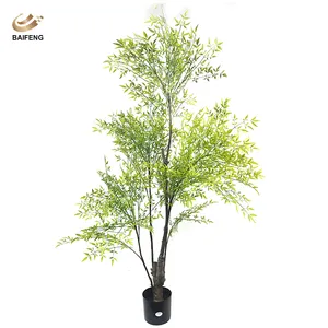 Artificial Potted Plant Faux Green Artificial Nandina Tree Realistic Looking Artificial Plant Tree For Sale