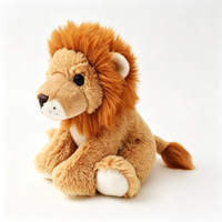 Peluche Lion Assis Personnalisée en Usine, Jouet en Peluche Animal Sauvage Réaliste, Peluche Lion Rembourrée OEM ODM Faible MOQ