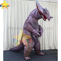 Costume de mascotte gonflable Funtoys dinosaure dragon gorille King Kong Fursuit noir Macotte Noël Halloween pour adulte