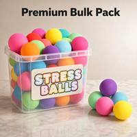 Balles anti-stress en mousse mate douce au toucher, vente en gros, lot en vrac, balles anti-stress à presser pour le bureau