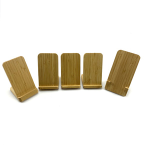 Bamboo Wireless Charging <b>Stand</b> 10W Desktop Phone Holder <b>Tablet</b> <b>Stand</b> Minimalist Design - Product Image 1