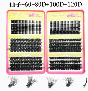 Faux Cils en Grappes Fibres Artificielles 100D+200D Haute Simulation Poils Doux Semi-Faits à la Main Cils DIY Transfrontaliers - Product Image 6