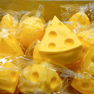 Factory Wholesale TPR Kawaii Cheese Squishy Stress Relief Decompression <b>Squeeze</b> Sensory Toys for Kids Boys and Girls - Product Image 3