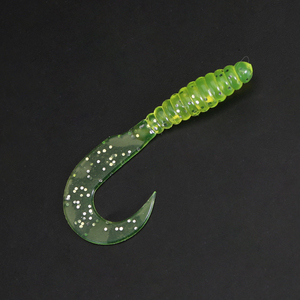 Newbility <span class=keywords><strong>de</strong></span> silicona colorido brillo bobinado cola <span class=keywords><strong>gusano</strong></span> señuelo <span class=keywords><strong>de</strong></span> la pesca <span class=keywords><strong>de</strong></span> PVC ambiental señuelo <span class=keywords><strong>gusano</strong></span> <span class=keywords><strong>de</strong></span> plástico suave - Product Image 5