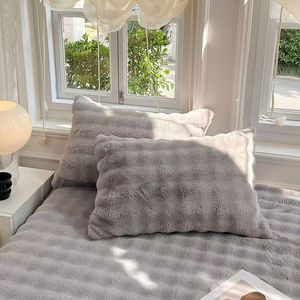 Venta <span class=keywords><strong>de</strong></span> fábrica Coral Fleece Ecológico Cama <span class=keywords><strong>de</strong></span> invierno Falda Conjunto <span class=keywords><strong>de</strong></span> tres piezas Borde <span class=keywords><strong>de</strong></span> encaje Estilo moderno Respetuoso con la piel para uso doméstico - Product Image 4