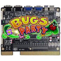 Bugs Party 2-en-1 HET Jeu de compétences avec support de carte de jeu PCB à monnayeur espagnol simple et double pour 4 machines de jeu d'arcade