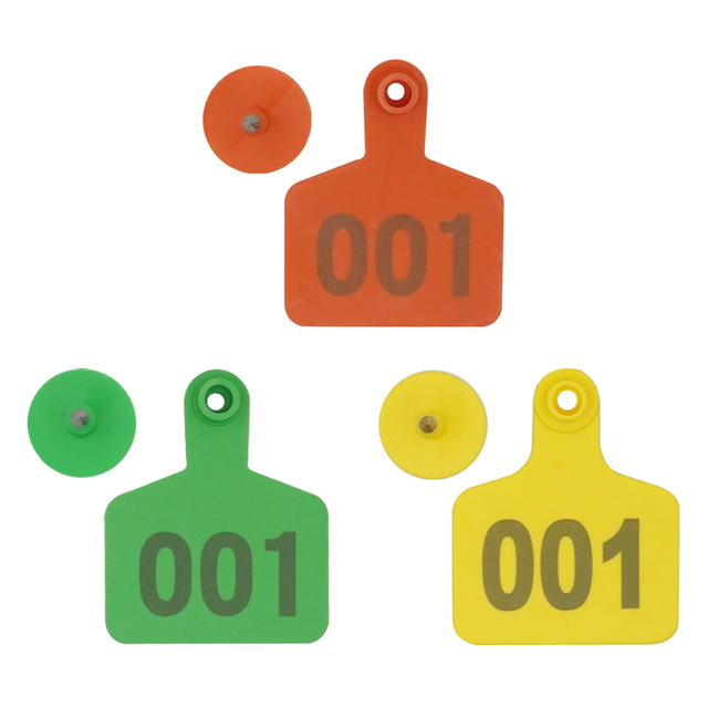 Wholesale Price Plastic Laser Printing Livestock Animal Identification Marker Cattle Cow Calf Bull Tracking Ear Tags with Number