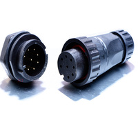 Connecteur de panneau LED M22 8 broches, étanche IP68, pour câblage extérieur, montage sur panneau