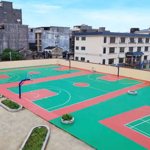 INOLP Venta al por mayor Cancha de baloncesto Instalación sin costuras Silicona PU Rollos prefabricados Diseño de bajo mantenimiento - Product Image 1