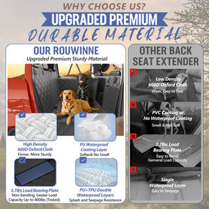 شاحنات متعددة الوظائف مقاومة للماء <span class=keywords><strong>Pet</strong></span> وhammock الكلب المقعد الخلفي أسود غير قابل للإنزلاق سيارة - Product Image 3