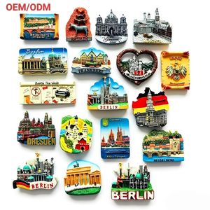 Aimant souvenir personnalisé <span class=keywords><strong>Allemagne</strong></span> Francfort Dresde 3D en polyrésine pour réfrigérateur, idéal pour les importateurs professionnels de cadeaux - Product Image 1