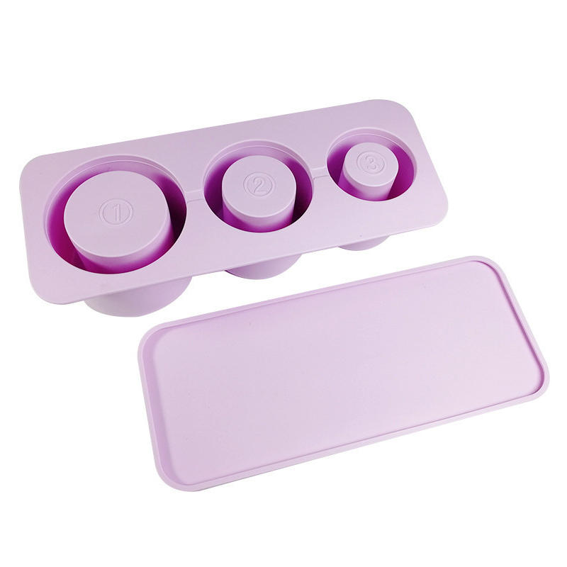 Silicone Ice Mold For Stanley Cup - Makes 3 Large Hollow Cylinder Ice Cubes With Lid, Straw Covers & Tongs