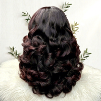 Peluca de Cabello Humano Vietnamita Virgen SDD, Rizos Voluminosos, Densidad 250%, Sin Pegamento, Lista para Usar, Encaje Frontal HD 13x6, Precortada y Predecolorida