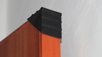 Protection d'angle en plastique noir pour meubles et portes, garde-bord en carton et garde-angle 60*48 mm Épaisseur 1,3 mm