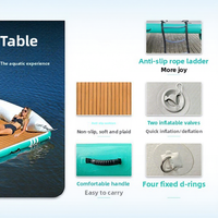 Plateforme flottante gonflable personnalisée en EVA avec tapis antidérapant, transat, pont flottant pour yacht, quai, lit flottant, radeau, plateforme de pêche