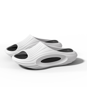 Nouvelles sandales d'été pour hommes, décontractées, à semelle épaisse en EVA, avec tige en PVC givré, bout fermé/ouvert, confortables - Product Image 2
