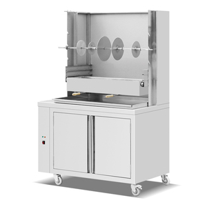 Grill <span class=keywords><strong>de</strong></span> cuisine en acier inoxydable sans fumée pour <span class=keywords><strong>kebab</strong></span>, doner, poulet, shawarma, avec moteur électrique et alimentation au <span class=keywords><strong>bois</strong></span> - Product Image 5