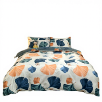 Ensemble de literie ChamXue, housse de couette, drap, taie d'oreiller, tissu en coton très haute densité, style pastoral, respirant, doux, toutes saisons
