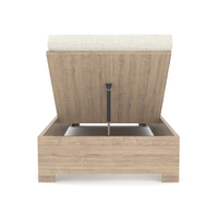 Outdoor Klappbares Sofa-Bett & Sonnenliege mit Wasserdichtem Kissen aus Teakholz für Hotel, Villa & Innenhof