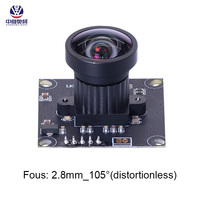 Módulo de Cámara Mini HD de 1080P F22 2.8mm 105 Grados sin Distorsión, USB Plug and Play, Multi-OS UVC, 32*32mm PCBA, Reconocimiento Facial