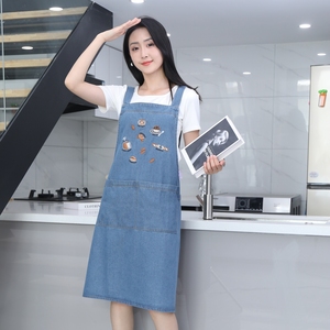 Cá Nhân Tùy Chỉnh Denim Không Thấm Nước Cắm Trại Máy Chủ Nướng Nghệ Sĩ Bồi Bàn Của Phụ Nữ Đồng Phục Tạp Dề Có Thể Điều Chỉnh Dây Đeo Vai - Product Image 6