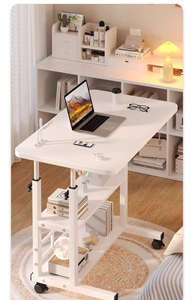 <span class=keywords><strong>Escritorio</strong></span> Portátil de Madera con Ruedas y Altura Ajustable, Diseño Moderno para Sala de Estar, Estación de Trabajo para Computadora - Product Image 6