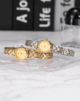 Montre vintage pour femme en or avec quartz, style rétro années 80, classique, mode, luxe léger, acier inoxydable, alliage, cadran ovale à aiguilles, 3BAR