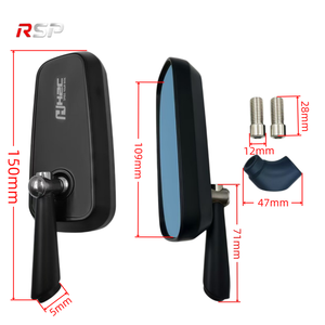 Rétroviseur universel en alliage d'aluminium pour <span class=keywords><strong>moto</strong></span>, anti-éblouissement, pour scooter et <span class=keywords><strong>moto</strong></span> de rue - Product Image 2