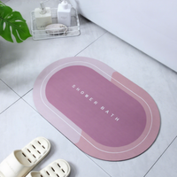Tapis de salle de bain modernes Muyu en silicone, absorbants, antidérapants, super absorbants, avec support en mousse à mémoire de forme et en caoutchouc, résistants aux taches
