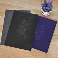 Papel carbón de un solo lado logotipo personalizado A4 100 hojas hoja de papel carbón de calco de transferencia de carbono de grafito negro para papel de madera
