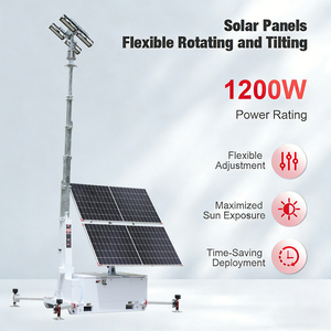 Tour d'éclairage mobile LED solaire personnalisée de haute qualité pour l'extérieur et l'éclairage d'urgence sur remorque HiSKID High - Product Image 1