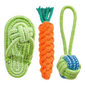 Jouet pour chien en corde de haute qualité aux couleurs vives, tressé, interactif, pour mâcher et tirer, pour l'entraînement et les jeux d'intérieur des animaux de compagnie - Product Image 5