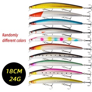 Leurres <span class=keywords><strong>de</strong></span> pêche Minnow Crank Wobble Bait, <span class=keywords><strong>kit</strong></span> <span class=keywords><strong>de</strong></span> leurres artificiels durs pour la pêche au bar, à la truite, à la perche en eau douce et en eau salée - Product Image 1