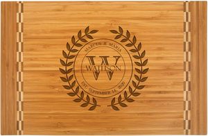 USA Cổ Phiếu địa phương miễn phí vận chuyển 12 "x 8 1/4" tre tự nhiên thớt với butcher khối Inlay cho nhà bếp - Product Image 3