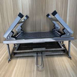 New Premium Modern Stainless Steel <b>Charcoal</b> Barbecue Grill <b>Portable</b> Folding Outdoor Camping Grilling Meat Fish Rotating - Product Image 6