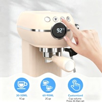 Ensemble petit-déjeuner vintage : grille-pain, bouilloire et machine à expresso 20 bars, ensemble compact en acier inoxydable pour la maison