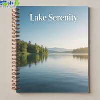 Carnet de voyage personnalisé à couverture rigide spirale, journal de voyage sur le thème du lac, de la montagne, de la plage, impression offset en gros OEM