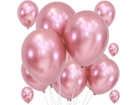 Ballons en latex métallisé rose de haute qualité, 12 pouces, biodégradables, vente en gros, décoration pour mariage, anniversaire, fête