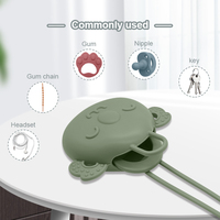 Support Sucette Écologique Design Personnalisé Attache-tétine Boîte de Rangement Housse en Silicone pour Sucette