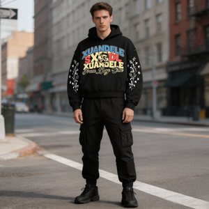 Custom Winter Streetwear Print Hoodie 400GSM Heavyweight 100% Cotton Boxy Fit Cropped Dropped Shoulder Acid Wash Vintage Unisex - Product Image 2