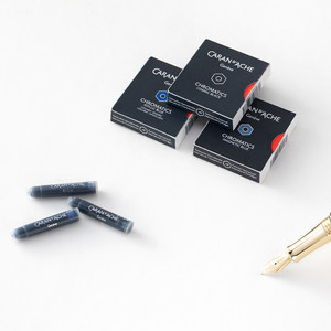 Cartouches de recharge <span class=keywords><strong>d</strong></span>'<span class=keywords><strong>encre</strong></span> bleu-noir <span class=keywords><strong>CARAN</strong></span> <span class=keywords><strong>D</strong></span>'<span class=keywords><strong>ACHE</strong></span> jetables, portables, anti-colmatage, lot de 6, importées - Product Image 2