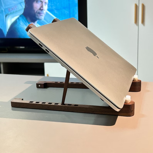 Support pour <span class=keywords><strong>tablette</strong></span> portable pliable et portable, étagère en bois massif pour dissipateur thermique surélevé - Product Image 6