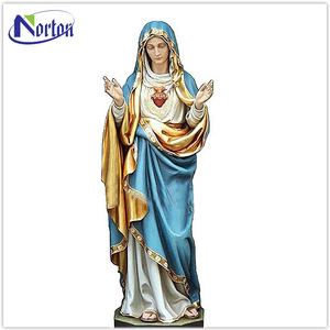 qualité supérieure fabriqué en grandeur nature vierge marie figurine à la main vierge marie statues religieuses - Product Image 2