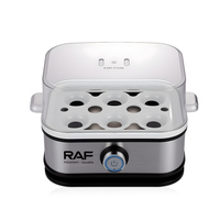 Cuiseur à œufs électrique RAF à arrêt automatique, capacité 6 œufs, pour œufs pochés ou durs, plaque en acier inoxydable R.0065, pour le petit-déjeuner à la maison