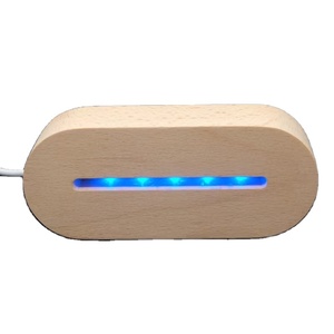 Cina Ex-prezzo di fabbrica dimmerabile 7 colori LED ovale porta lampada a sospensione <span class=keywords><strong>in</strong></span> <span class=keywords><strong>legno</strong></span> - Product Image 2