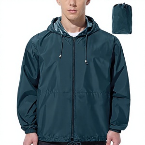 Unisex Custom LOGO Lightweight Windbreaker <b>Jacket</b> Casual Waterproof Polyester <b>Pullover</b> Front Solid Colour Regular Fit - Product Image 3